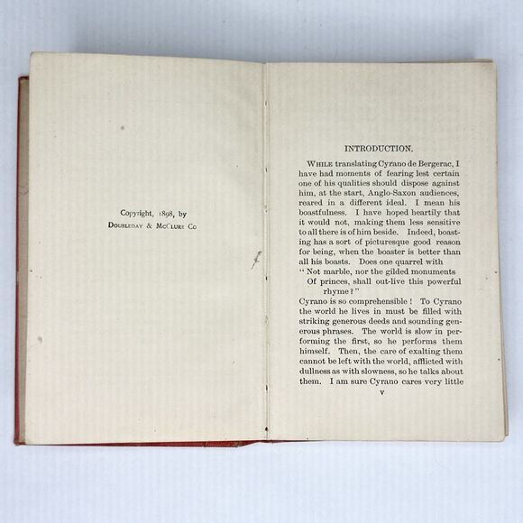 Cyrano DeBergerac Edmond Rostand‎ 1898 Hard Cover Book - Picture 6 of 8